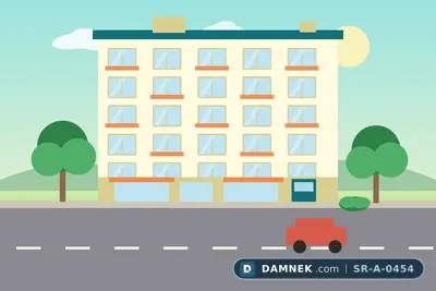 The apartment building, illustration: Riverside Towers