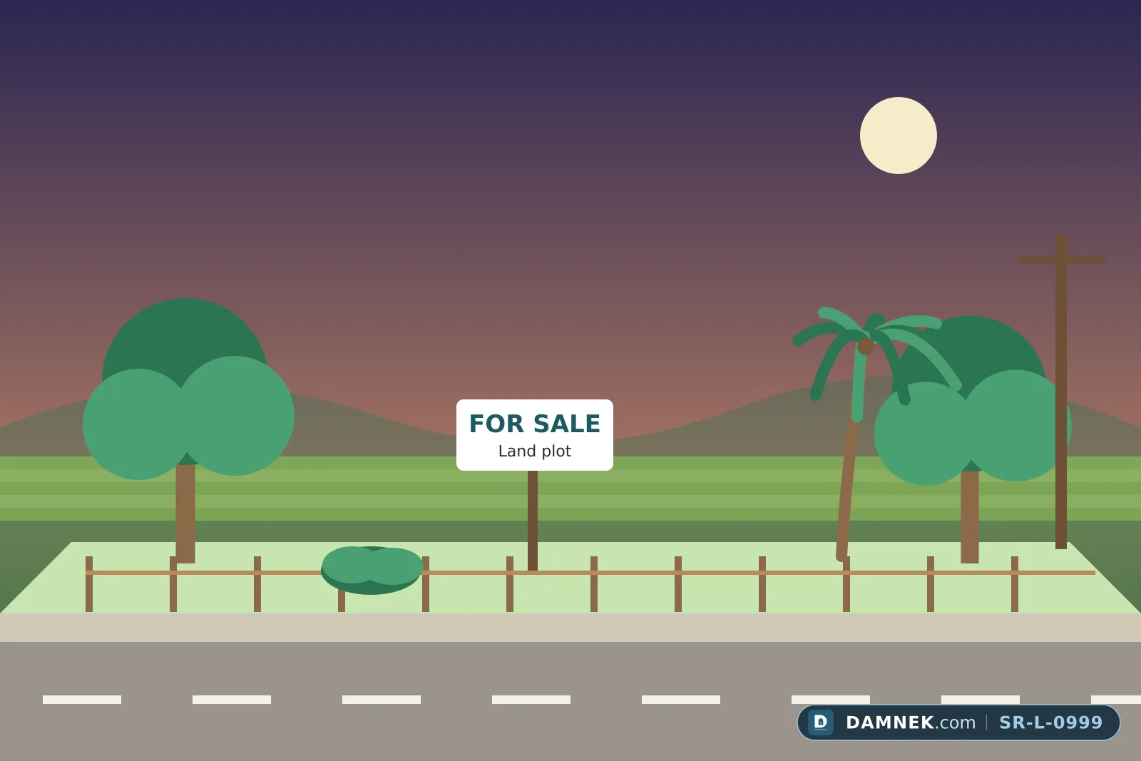 The plot seen from the road, illustration: River Plots