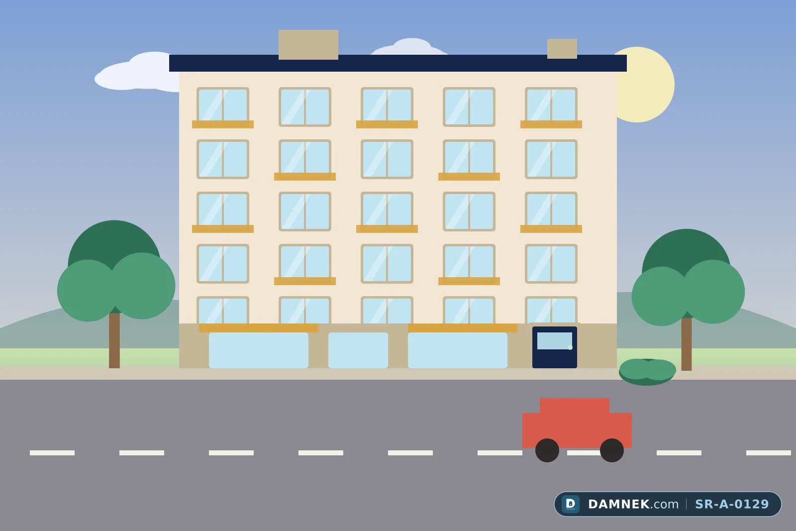 The apartment building, illustration: Lotus Gate Apartments
